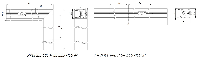 Светильник светодиодный PROFILE 60L P CC LED (630/1150) WH 3500K MED IP65/IP20 (low lumen) | 1248006190 | Световые Технологии — миниатюра 4