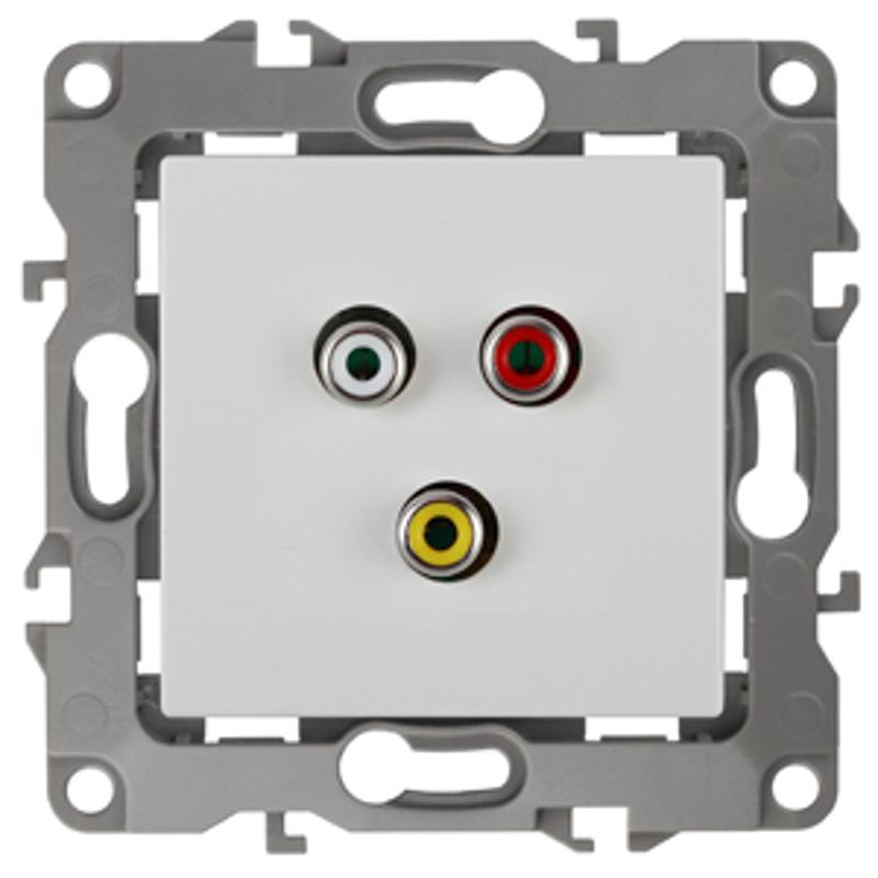 Розетка RCA 12-3113-01  ,  белый  | Б0027471 | ЭРА — миниатюра 1