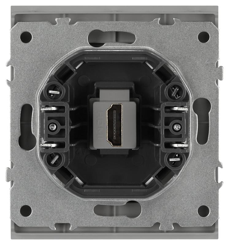 Розетка Arktik 16-3114-03 HDMI алюминий | Б0070506 | ЭРА — миниатюра 4