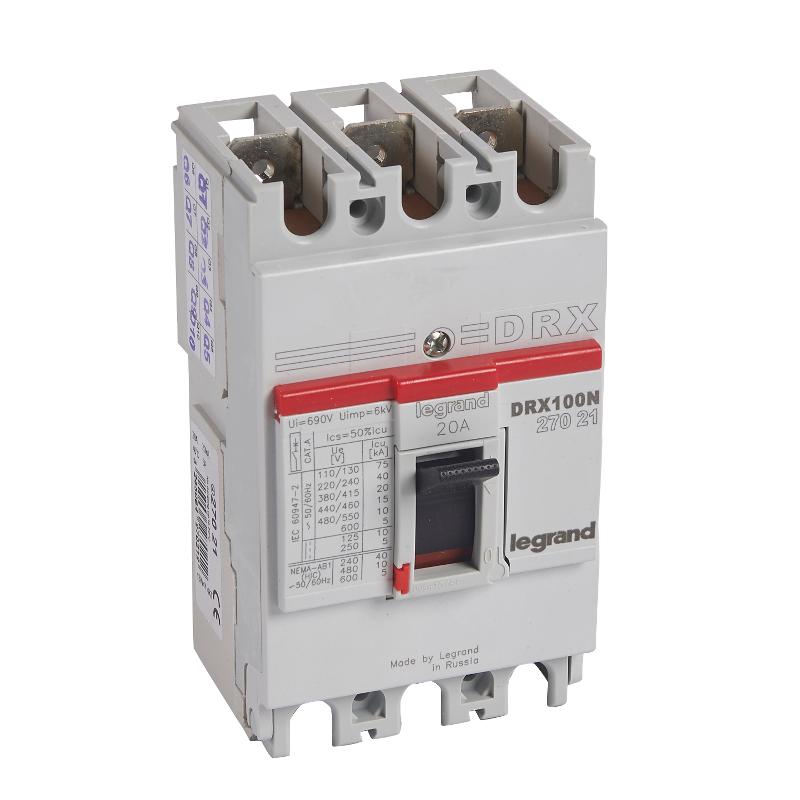 DRX125 термомагнитный 20A 3П 20KA | 027021 | Legrand — Legrand
