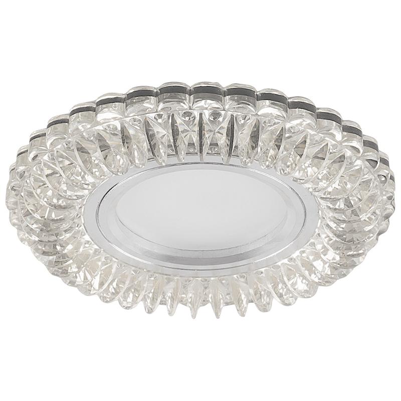 Светильник точечный встраиваемый под лампу, с LED подсветкой CD904 15LED*2835 SMD, MR16 50W G5.3, прозрачный (+синяя подсветка) | 32542 | FERON — миниатюра 1