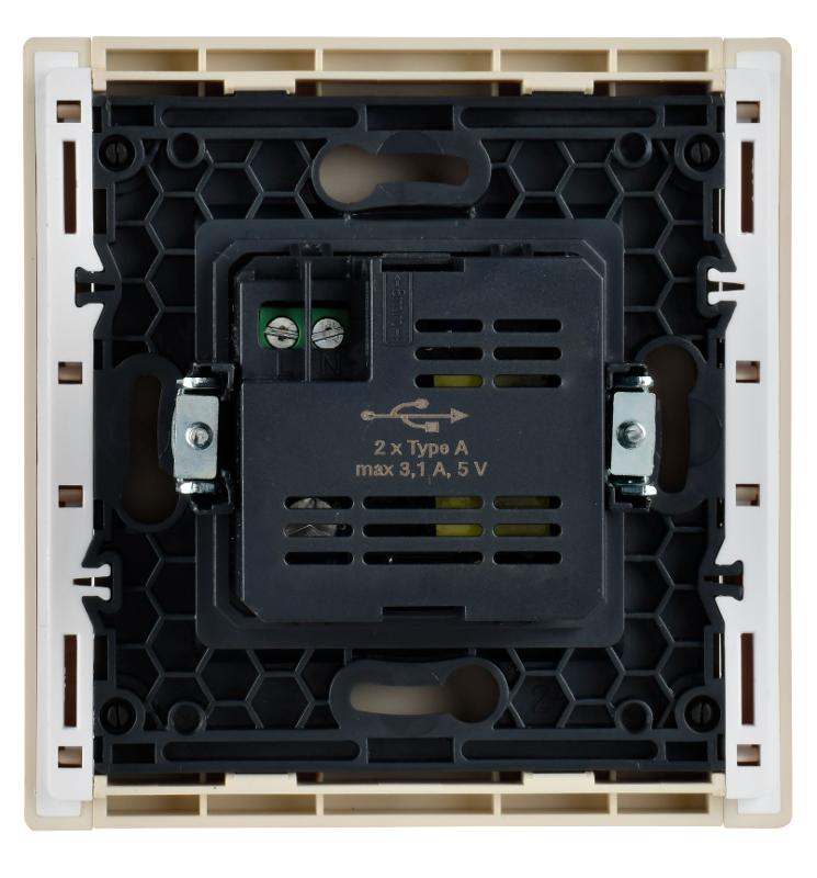 FORTE&PIANO Розетка USB A+A 3,1А FP449 ваниль | FP-U21-D31-K10 | IEK — миниатюра 3