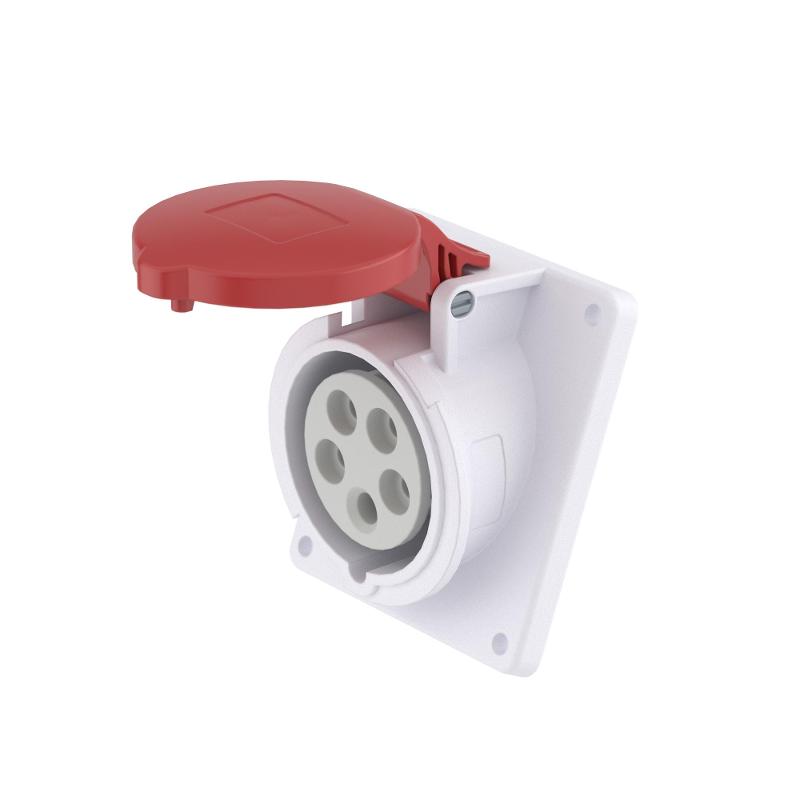 Розетка скрытой установки с наклоном  IP44 32А 3P+E+N 400В | DIS4133267 | DKC — DKC (ДКС)