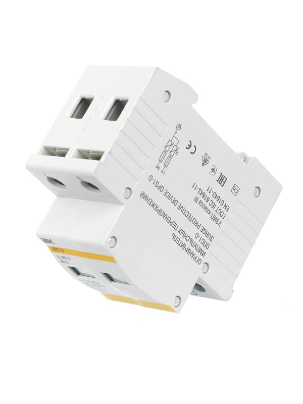 Ограничитель импульсного перенапряжения ОПС1-D 2Р In=5kA Un=230B Im=10kA | MOP20-2-D | IEK — миниатюра 12