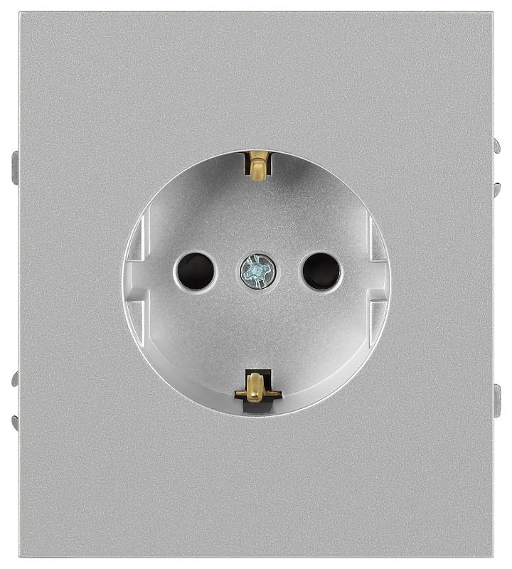 Розетка Arktik 16-2102-03 с заземлением 2P+E Schuko со шторками 16А-250В алюминий | Б0070426 | ЭРА — ЭРА (Энергия света)
