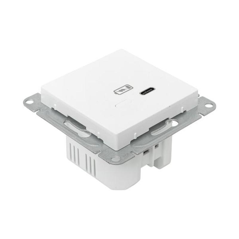 Механизм розетки USB-С, быстрая, белый Эпика EKF | UP1-SOW-USBCF | EKF — миниатюра 11