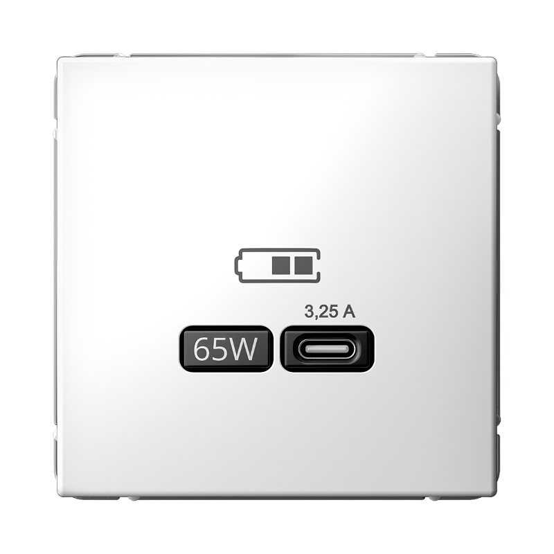 ArtGallery Белый Розетка USB тип-С 65Вт высокоскор.заряд. QC, PD, механизм | GAL000127 | SE — Systeme Electric