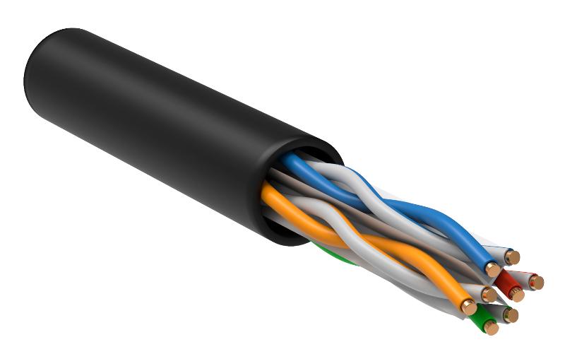 Каб. в. п. U/UTP кат. 6 4x2х23AWG solid LSZH 305м чер. | LC3-C604-129 | ITK — ITK