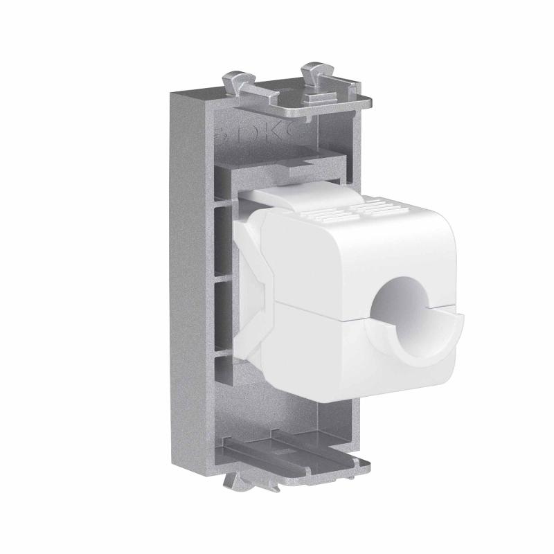 Компьютерная розетка RJ-45 без шторки модульная, кат.6А, "Avanti", "Закаленная сталь", 1 модуль | 4404671 | DKC — миниатюра 3