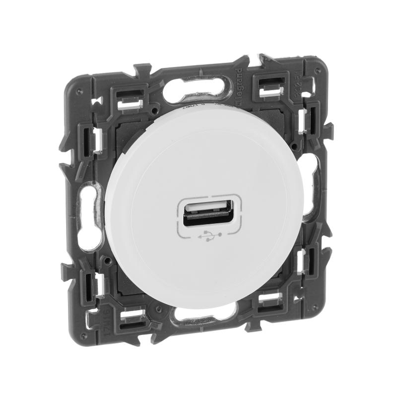 Celiane Белый Накладка Розетки USB 1-ой — миниатюра 3