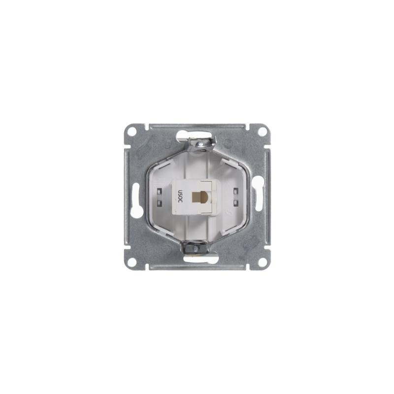 Glossa Белый Розетка телефонная RJ11 | GSL000181T | SE — миниатюра 5