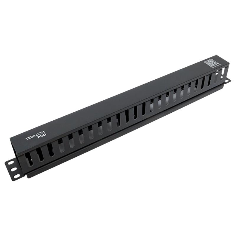Кабельный органайзер TERACOM PRO с крышкой 19" 1U пластиковый черный | TRP-1CORF-PL-BK | EKF — миниатюра 4