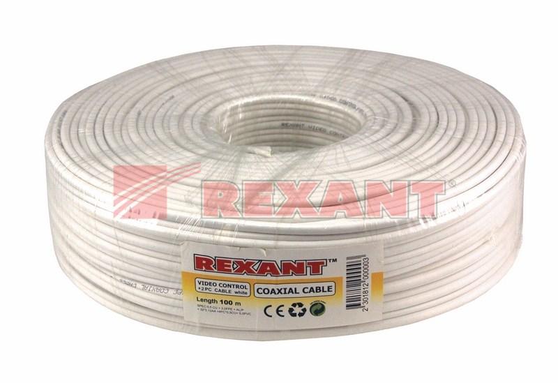 Кабель ККСВ-В+2х0,5 мм (бухта 100 м) белый | 01-4001 | REXANT — миниатюра 2