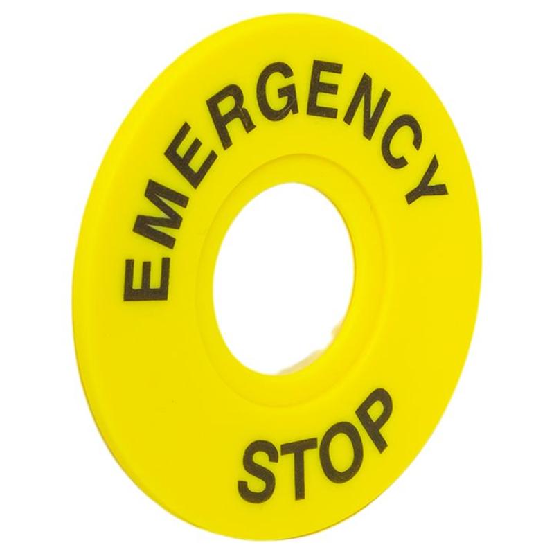 Табличка для кнопок 22 мм "EMERGENCY STOP" | scep-es | EKF — EKF