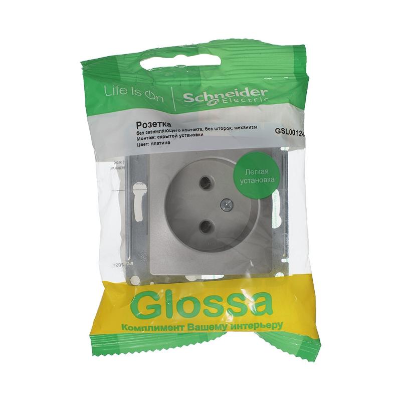 Glossa Платина Розетка с заземлением | GSL001243 | SE — миниатюра 3