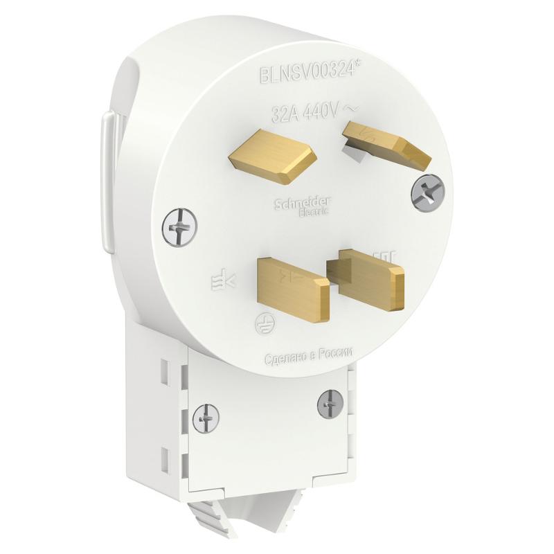 Blanca Белый С/У Вилка силовая 3Р+N 32А, 400В | BLNSV003241 | SE — Systeme Electric