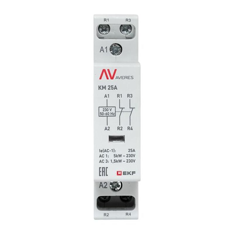 Контактор модульный КМ 25А 2NC 230VAC (1 мод.) AVERES | km-av-1-25-02-230V | EKF — миниатюра 3