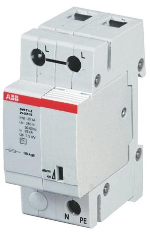 Огран.перенапряж.OVR T1+2 25 255 TS | 2CTB815101R0300 | ABB — ABB