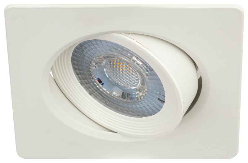 Светильник светодиодный встраиваемый KL LED 21A-5 3K WH LED квадратный поворотн. LED SMD 5W 3000K белый | Б0037034 | ЭРА — миниатюра 3
