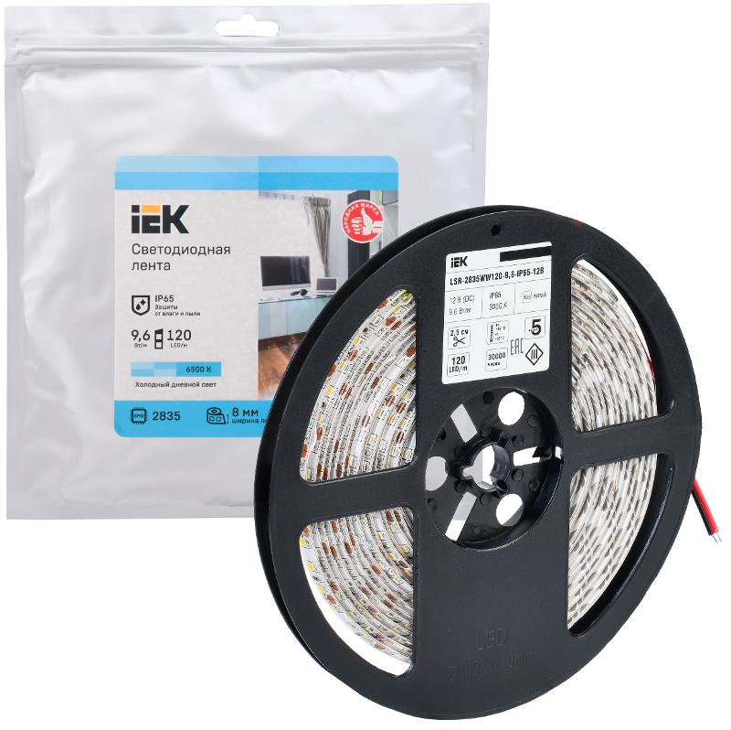 Лента светодиодная 5м LSR-2835W120-9,6-IP65-12В | LSR1-2-120-65-3-05 | IEK — миниатюра 2