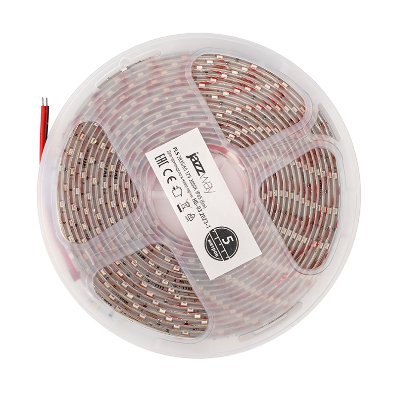 Лента светодиодная LED PLS 2835/60 6Вт 12В 3500К IP65 5м | 2859037 | Jazzway — миниатюра 5