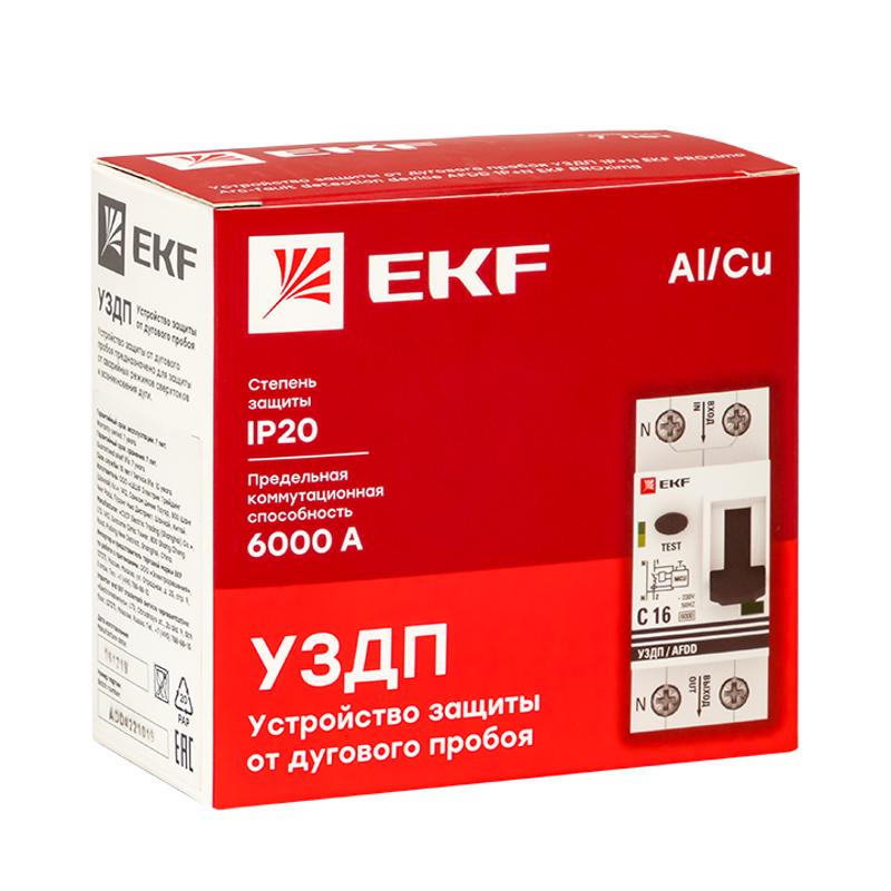 Устройство защиты от дугового пробоя (УЗДП) 1P+N 25А (C) 6 кА EKF PROxima | afdd-2-25C-pro | EKF — миниатюра 2