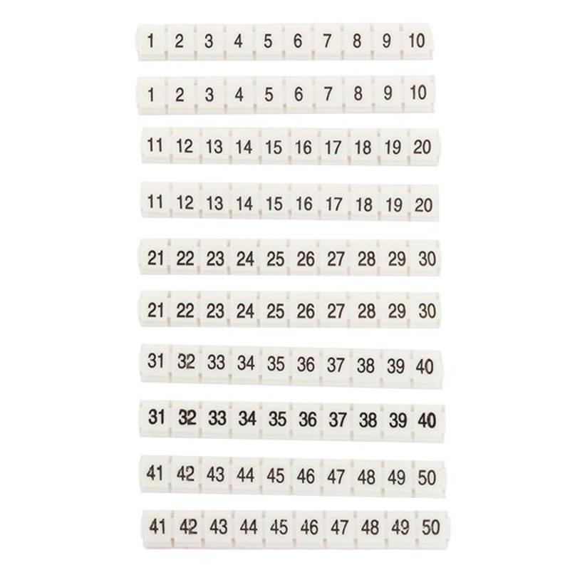 Маркеры для JXB-ST 2,5 NLPE с нумерацией 1-50 (100 шт.) | zb-st-2.5-nlpe-1-50 | EKF — миниатюра 5