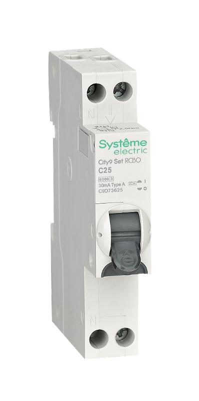 АВДТ City9 1П+Н C25 6000A 30мА A 18мм | C9D73625 | SE — Systeme Electric