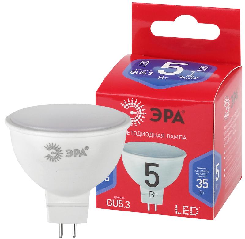 Лампа светодиодная ЭКО LED MR16-5W-865-GU5.3 R (диод, софит, 5Вт, хол, GU5.3) | Б0045349 | ЭРА — ЭРА (Энергия света)