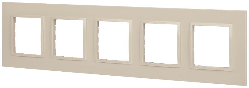 Рамка для розеток и выключателей Elegance 14-5015-02 Classic, на 5 постов, слоновая кость | Б0060592 | ЭРА — миниатюра 3