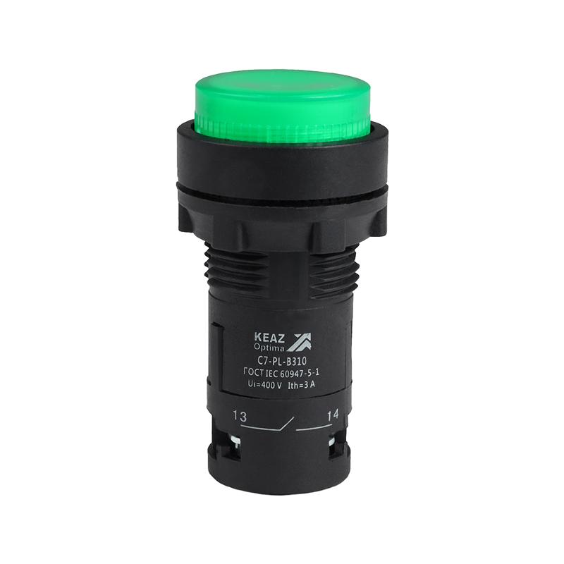Кнопка с подсветкой OptiSignal Compact D22 C7-PL-M301 зеленая 1НЗ 230 В AC XB7NW33M2 | 362095 | КЭАЗ — КЭАЗ (Курский электроаппаратный завод)