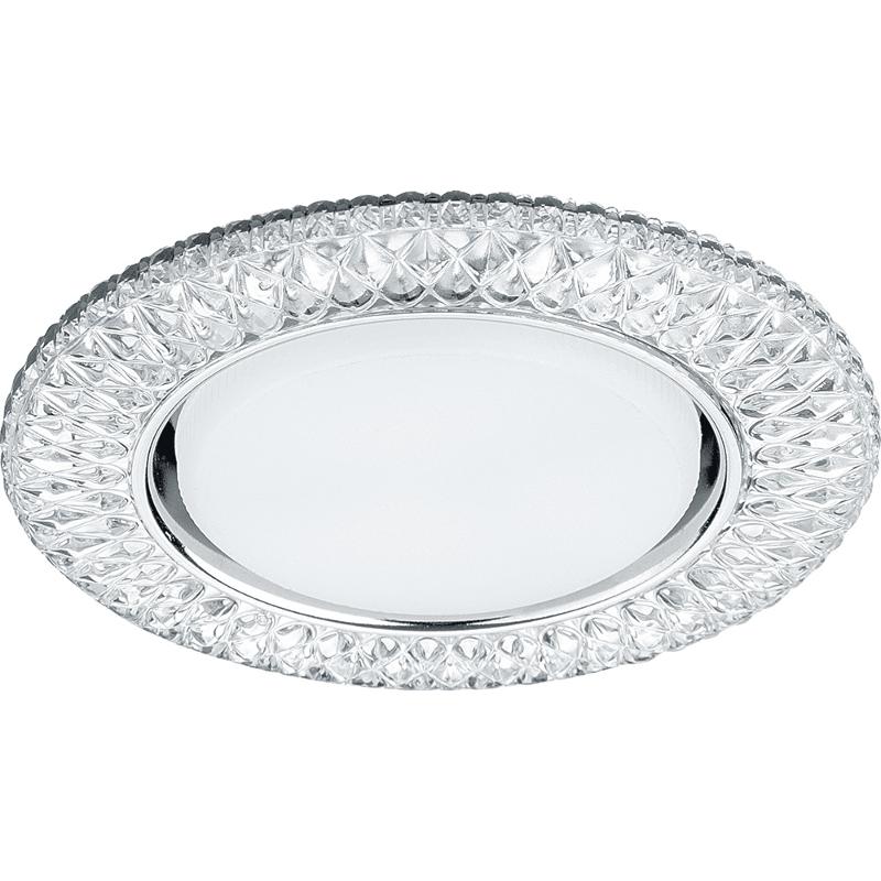 Светильник встраиваемый с белой LED подсветкой CD4043 потолочный GX53 без лампы, прозрачный, хром | 41305 | Feron — миниатюра 2