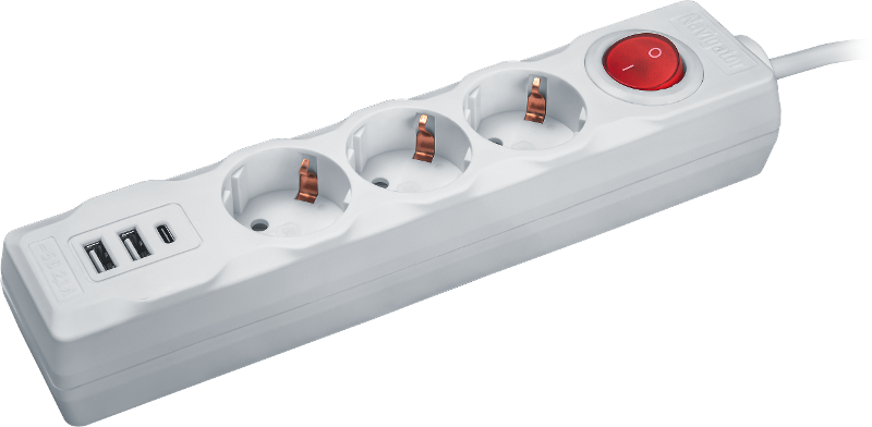 Удлинитель 61 455 NPE-USB01-03-180-ESC-3X1 с/з выкл.3 гн.1.8м USB2.1A |61455 |Navigator — Navigator