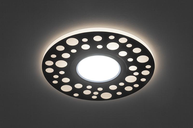 Светильник точечный встраиваемый под лампу, с LED подсветкой CD989 15LED*2835SMD 4000K, MR16 50W G5.3, белый | 32668 | FERON — миниатюра 2