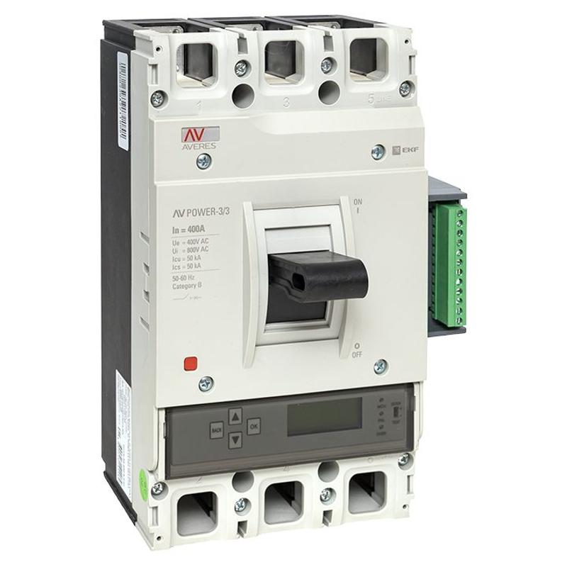 Выключатель автоматический AV POWER-3/3 400А 50kA ETU6.2 | mccb-33-400-6.2-av | EKF — EKF