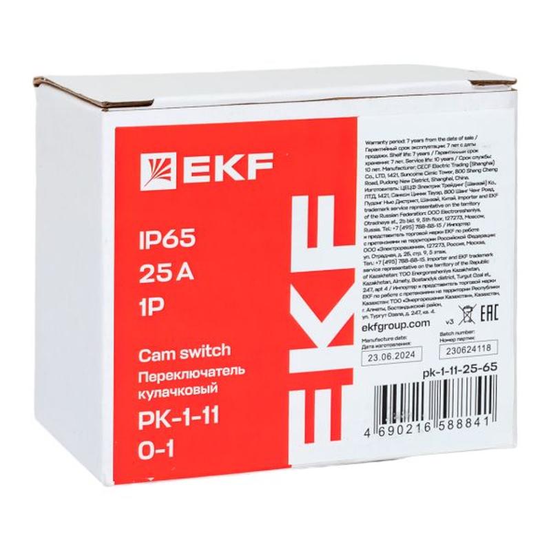 Переключатель кулачковый ПК-1-11 25А 1P «0-1» IP65 | pk-1-11-25-65 | EKF — миниатюра 9