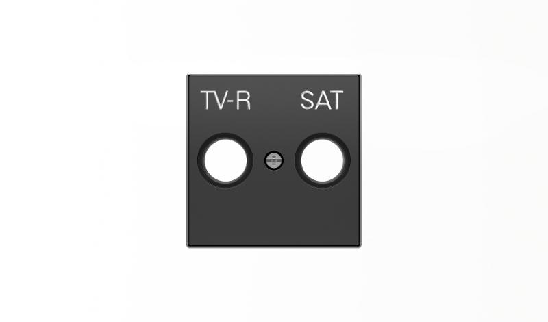 Накладка для TV-R-SAT розетки, серия SKY, цвет чёрный бархат|2CLA855010A1501| ABB — ABB