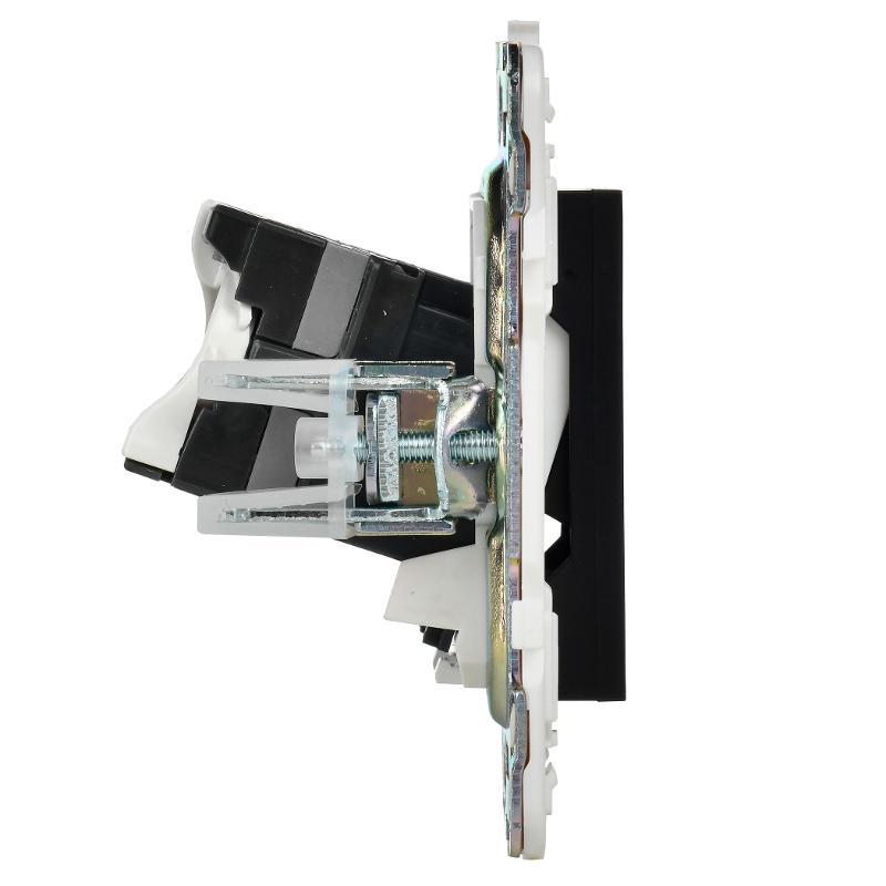 SKANDY Розетка компьютерная двойная RJ45 кат.5E SK-K03Bl черный | SK-K20-1-K02 | IEK — миниатюра 4