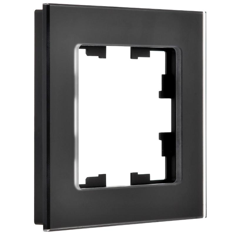 BRITE Рамка 1-ая РУ-1-2-Бр стекло черный матовый | BR-M12-G-31-K02 | IEK — миниатюра 3