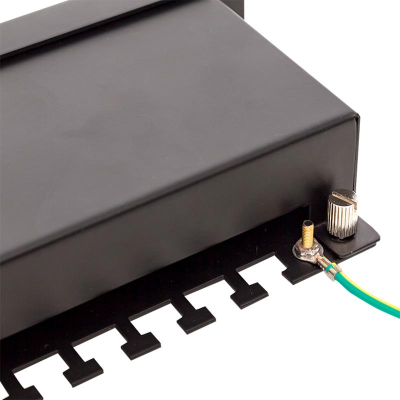 Патч-панель TERACOM CS 19'' Cat.6 1U полный экран STP 24 порта RJ-45 Dual IDC с органайзером|TRCS-PPNL-6STP-1U24|EKF — миниатюра 7