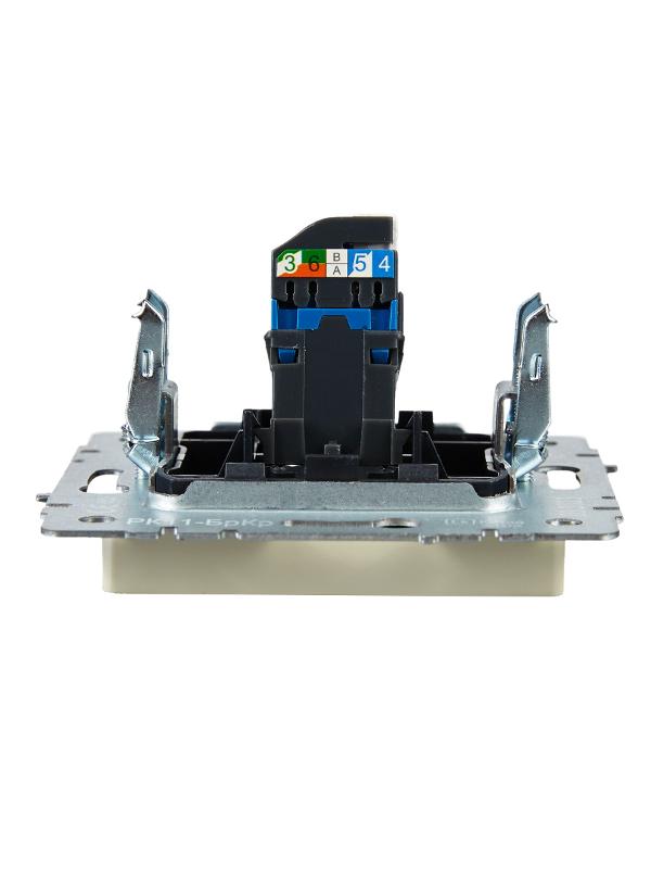 BRITE Розетка RJ45 компьютерная кат.6 РК11-БрКр бежевый | BR-K10-2-K10 | IEK — миниатюра 5