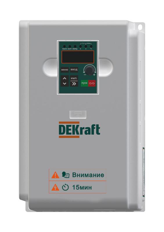 Преобразователь частоты DEKV060-5.5/7.5кВт 3 фазы 380В с торм. модулем | DEKV060G5R5P7R5T4B | DEKraft — DEKraft