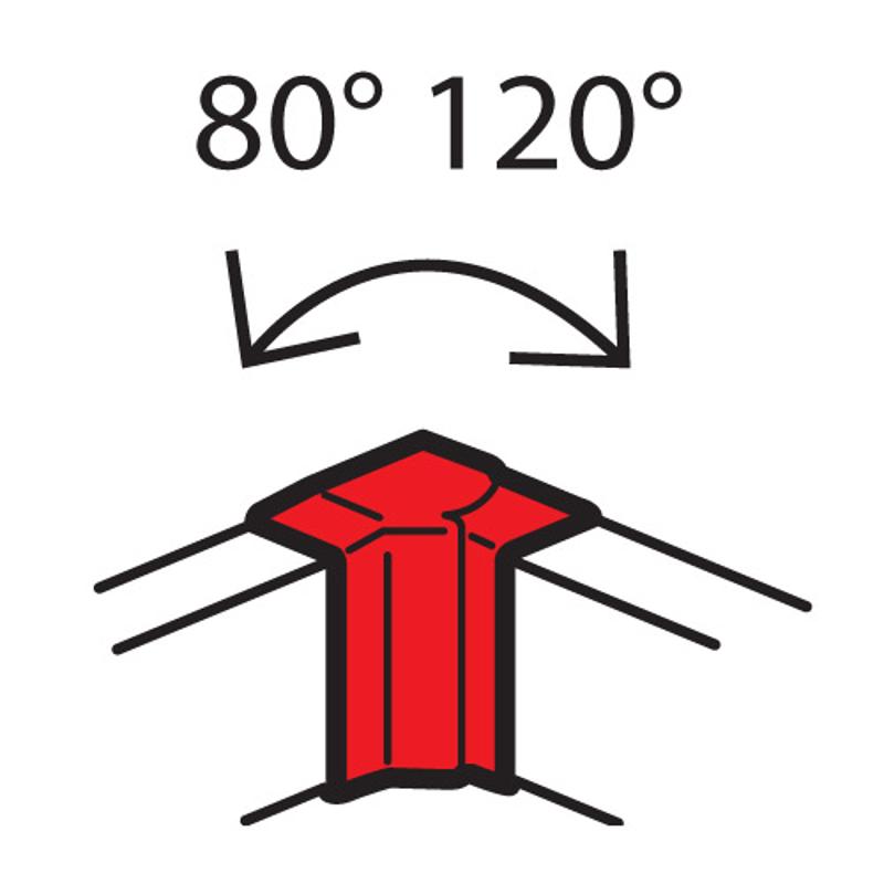 Внутренний изменяемый угол - от 80° до 120° - для кабель-каналов Metra 160x50 | 638091 | Legrand — Legrand