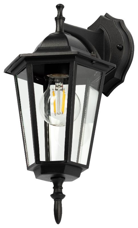 Светильник уличный настенный  «Веледа» GBW-104-1-BL-0360 230В Е27 IP54 чёрный вниз | Б0071477 | ЭРА — миниатюра 3
