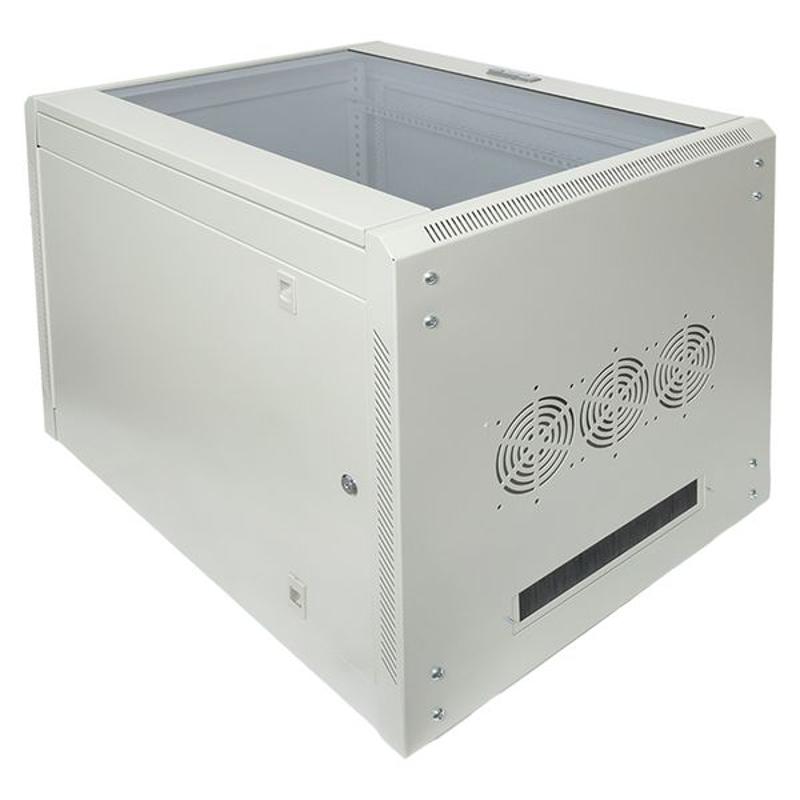 Шкаф настенный 19" TERACOM PRO 15U 600х600 мм дверь стеклянная с замком-ручкой серый|TRP-WLL-1566-40G|EKF — миниатюра 34