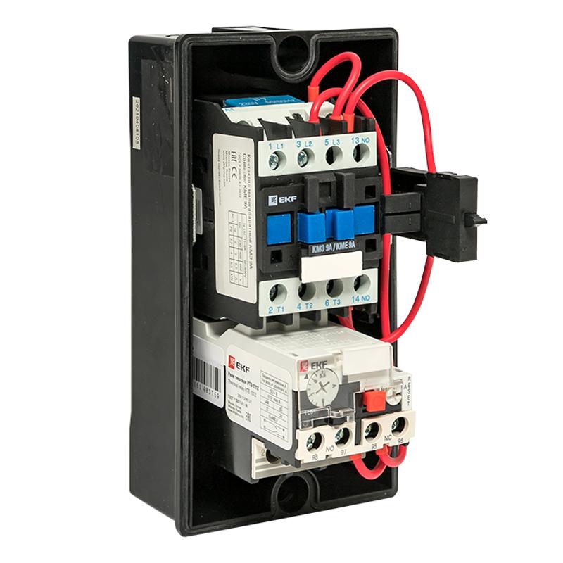 Пускатель в корпусе КМЭ 9А 230В с РТЭ Ir-5,5-8А IP65 EKF PROxima | ctrp-r-9-230v-5,5-8A | EKF — миниатюра 9