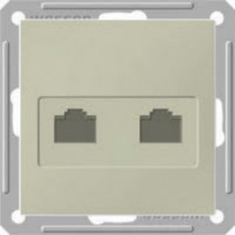 W59 Шампань Розетка 2-ая ТЛФ + компьютерная 5е (RJ11+RJ45) | RSI-251TK5E-4-86 | SE — миниатюра 4