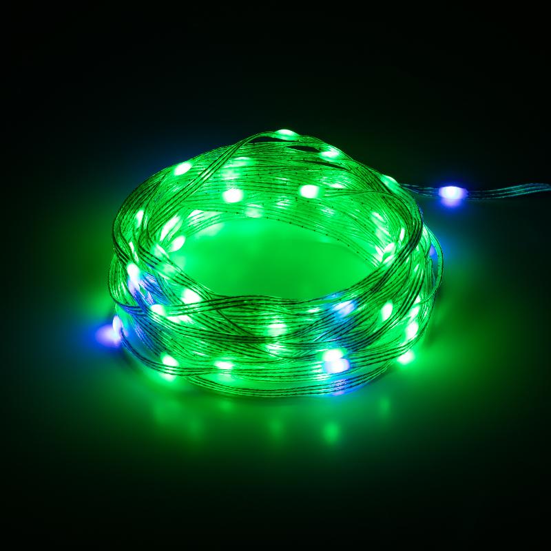 Гирлянда светодиодная   ERASG -01 умная нить RGB 10 м управление через мобильное приложение | Б0060432 | ЭРА — миниатюра 5