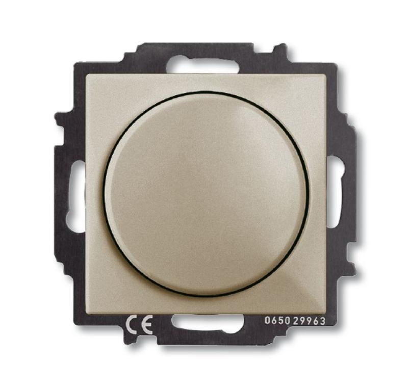 ABB Basic 55 Шампань Светорегулятор поворотно-нажимной 60-400 Вт для л/н | 6515-0-0845  | 2CKA006515A0845 | ABB — ABB