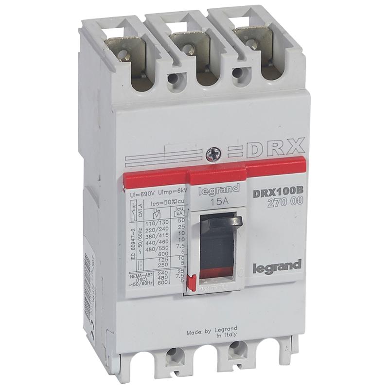 DRX125 термомагнитный 15A 3П 10KA | 027000 | Legrand — Legrand